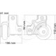 AH_37501 80mm Roulette de surface pour coins -logement renforcé- zinc