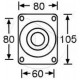 Roulette pivotante à frein 100 mm - zinc - AH_37191 R